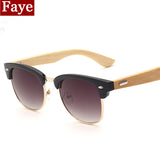 Cat eye Frame Classic Bamboo Sunglasses Men Mirrored Brand Wood Sun Glasses women Original Wooden S424