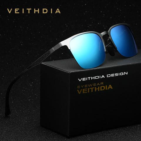 VEITHDIA Unisex Retro Aluminum Magnesium Brand Sunglasses Polarized Lens Vintage Sun Glasses Men/Women 6631