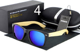 Mirror Glasses with Wood Frame Outdoor Sport Sunglasses men Brand with