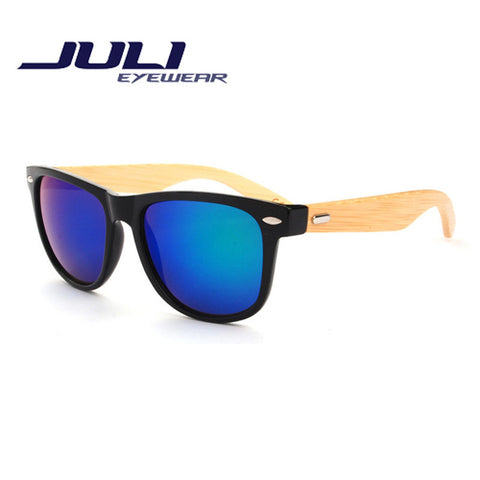 JULI Wood Sunglasses Men Bamboo Sunglasses Wooden Sun Glasses Mens Women Brand De So 1028C