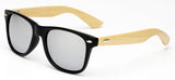 Rivets classic bamboo sunglasses mens women real bamboo sun glasses mirror matte black uv400 gafas sol