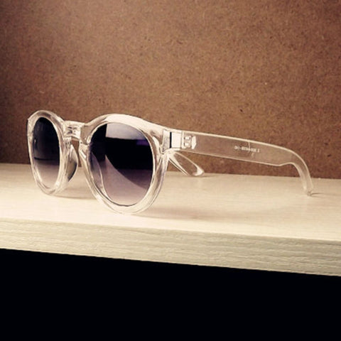 Sun Glasses women Men Unisex Round Sunglasses Rivet Plastic Frame Round Eyeglasses Glasses