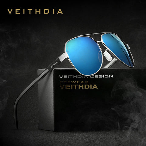 Aviator Sun Glasses Polarized Blue Coating Mirror Driving Men's Sunglasses For Men/Women