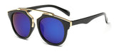 Women brand sunglasses round mirrored shades cat eye glasses ss206