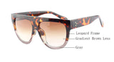 BOUTIQUE Woman Flat Top Mirror Sun Glasses Cat Eye Sunglasses French brand