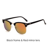 Classic Sunglasses Men Women Brand Half Metal Mirror Sun Glasses Gafas UV400 PA0528
