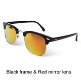 Classic Half Metal Sunglasses Men Women Brand Mirror Sun Glasses Gafas UV400 Man Shades CC0462