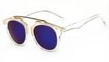 REAL Brand Retro Men Sunglasses Cat Eye Mirror Lens Sunglasses Women polarizado Coating Model