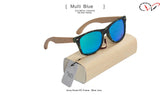 Women Wood & Plastic Sunglasses Water Blue Mirror Lens Bamboo sunglasses Brand Logo Wood & Plastic Sunglasses