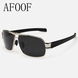 [ AFOOF ] Mens Polarized Sunglasses Brand Men Square Driving Sun glasses Ourdoor Coating Goggle
