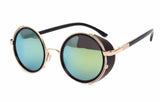 Steampunk Sunglasses Women Round Glasses Goggles Men Side Visor Circle Lens Unisex Vintage Retro Style Punk M027