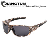 JIANGTUN Popular Polarized Sunglasses Men Camouflage Frame Outdoor Sport Sun Glasses Fishing Glasses