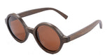 Ice Blue retro round sunglasses bamboo Polarized women sunglasses brand eyeglasses with case box cloth z6019