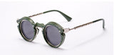 Vintage Steampunk Goggles Round Sunglasses Women Men Brand Retro Steam Punk Sun Glasses Shades lunette de soleil 4950