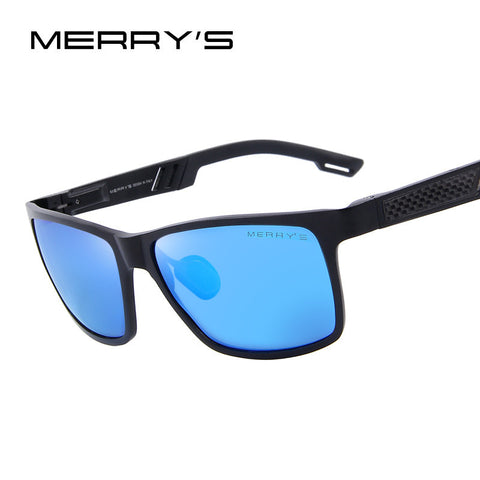 MERRY'S Men Polarized Sunglasses Aluminum Magnesium Sports Sun Glasses Driving Outdoor Glasses Rectangle Shades S'8571