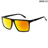 STORY Style Steampunk Square Sunglasses Men SKULL Logo All Black Coating Glasses Women Retro gafas de sol