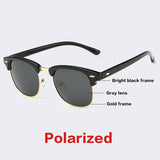 AOFLY CLASSIC Half Metal Sunglasses Men Women Brand Glasses G15 Coating Mirror Sun Glasses PS1580