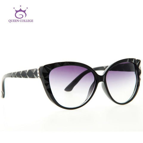 Queen College Brand cat eye sunglasses women sun glasses vintage UV400 QC0163