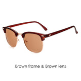 Classic Sunglasses Men Women Brand Half Metal Mirror Sun Glasses Gafas UV400 PA0528