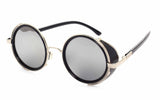 Steampunk Sunglasses Women Round Glasses Goggles Men Side Visor Circle Lens Unisex Vintage Retro Style Punk M027
