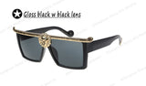 Medusa Anna-Karin Karlsson men sunglasses Gold 3D Lion sun glasses masculino
