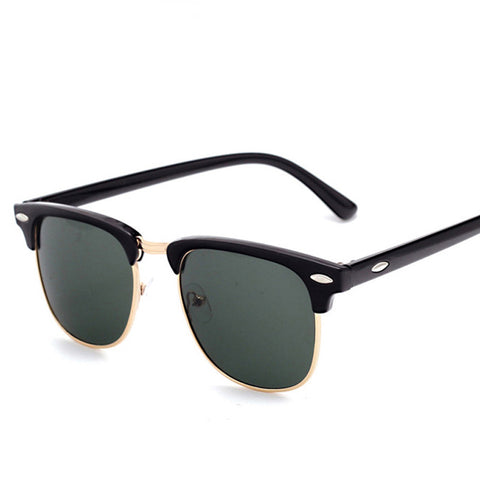 Classic Sunglasses Men Women Brand Half Metal Mirror Sun Glasses Gafas UV400 PA0528