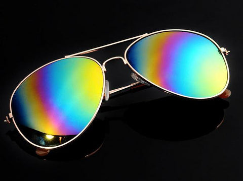Metal Teardrop Color Polarized Sunglasses Men Frog Film Unisex Vintage Sunglasses Women Anti UV Mirror Sunglass