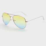 Sun Glasses Polarized Sunglasses Aviator UV400 Protection Tea Frame Tea Color Lenses 25#16