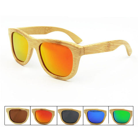 Wooden Sunglasses Unisex Bamboo Sunglasses Brand Mirror Original Wood Goggles masculino
