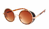 Steampunk Sunglasses Women Round Glasses Goggles Men Side Visor Circle Lens Unisex Vintage Retro Style Punk M027