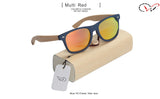 Women Wood & Plastic Sunglasses Water Blue Mirror Lens Bamboo sunglasses Brand Logo Wood & Plastic Sunglasses