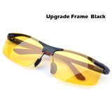 Polarized Sunglasses Night Vision Goggles men's car Driving Glasses Anti-glare Silver/Black Alloy Frame glasses