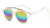 REAL Brand Retro Men Sunglasses Cat Eye Mirror Lens Sunglasses Women polarizado Coating Model