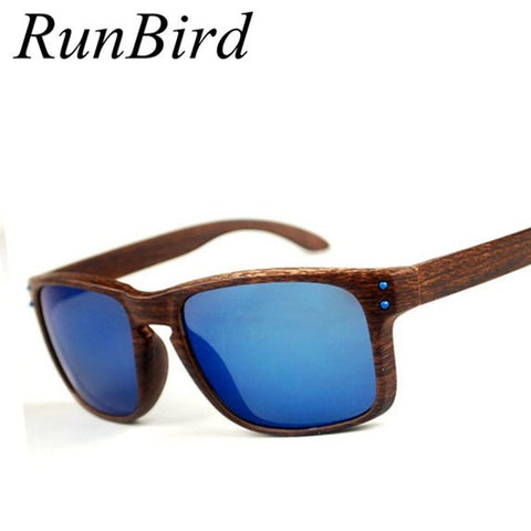 RunBird Brand Wood Sunglasses Brand Wooden Glasses Women Outdoor Goggles Sport Sun Glasses men R048