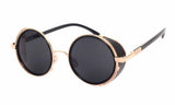 Steampunk Sunglasses Women Round Glasses Goggles Men Side Visor Circle Lens Unisex Vintage Retro Style Punk M027