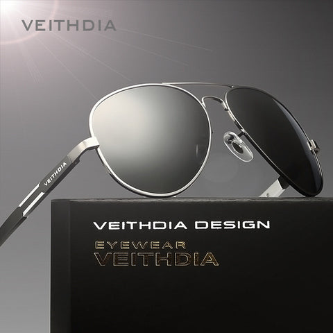 Veithdia Aluminum Magnesium Happy Freedom Sunglasses Polarized Men Sunglass